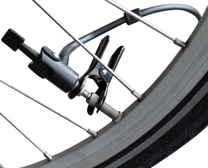 Avento multifunctionele pomp met drukmeter - fietspomp - staande pomp - aluminium - incl. 3 opzetstukken