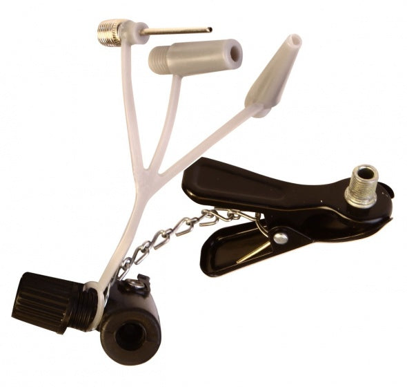 Avento multifunctionele pomp met drukmeter - fietspomp - staande pomp - aluminium - incl. 3 opzetstukken