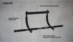 optrekstang 60-90 cm staal/foam zwart
