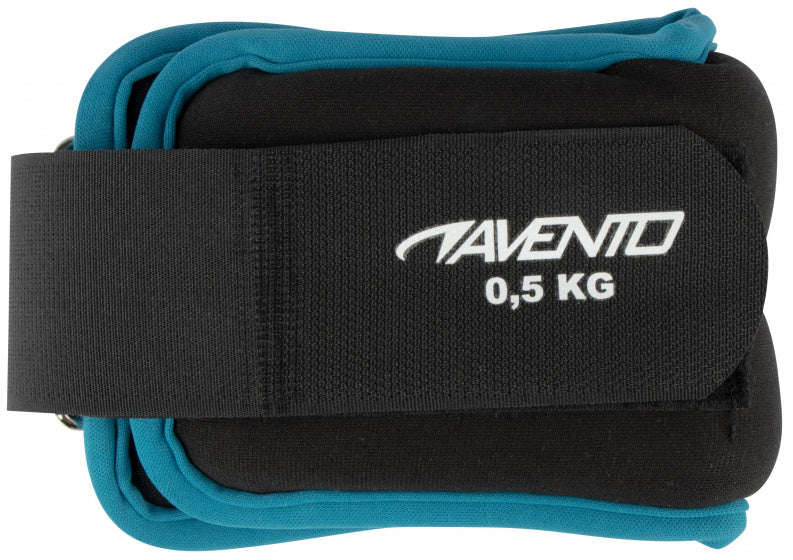 pols- enkelgewichten 0,5 kg neopreen zwart blauw 2 stuks