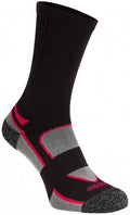 Sportsokken Dames 2-pack grijs/fuchsia maat 35/38