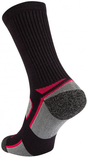 Sportsokken Dames 2-pack grijs/fuchsia maat 35/38