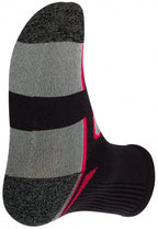 Sportsokken Dames 2-pack grijs/fuchsia maat 35/38