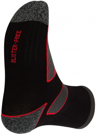 Sportsokken Heren 2-pack zwart/rood maat 35/38