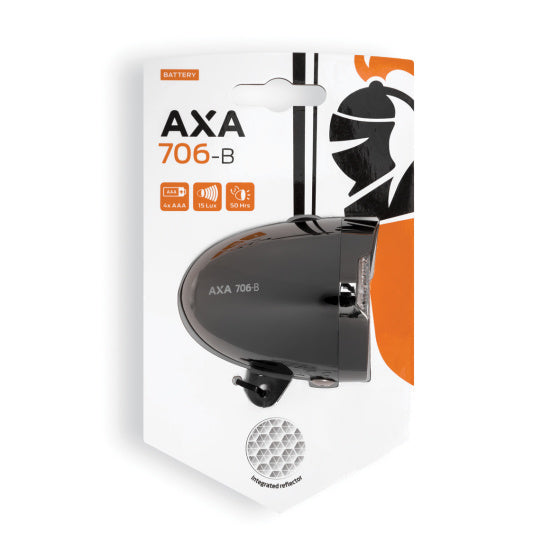 koplamp 706 batterij donker chroom 15 lux