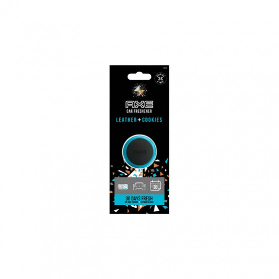 Axe luchtverfrisser mini vent leather + cookies 3 cm zwart