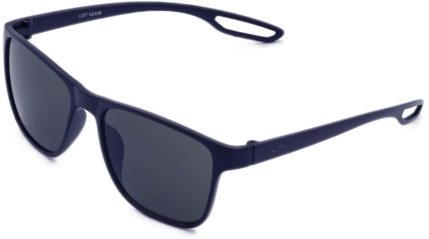 zonnebril unisex rechthoekig matblauw/grijs (9300-C)
