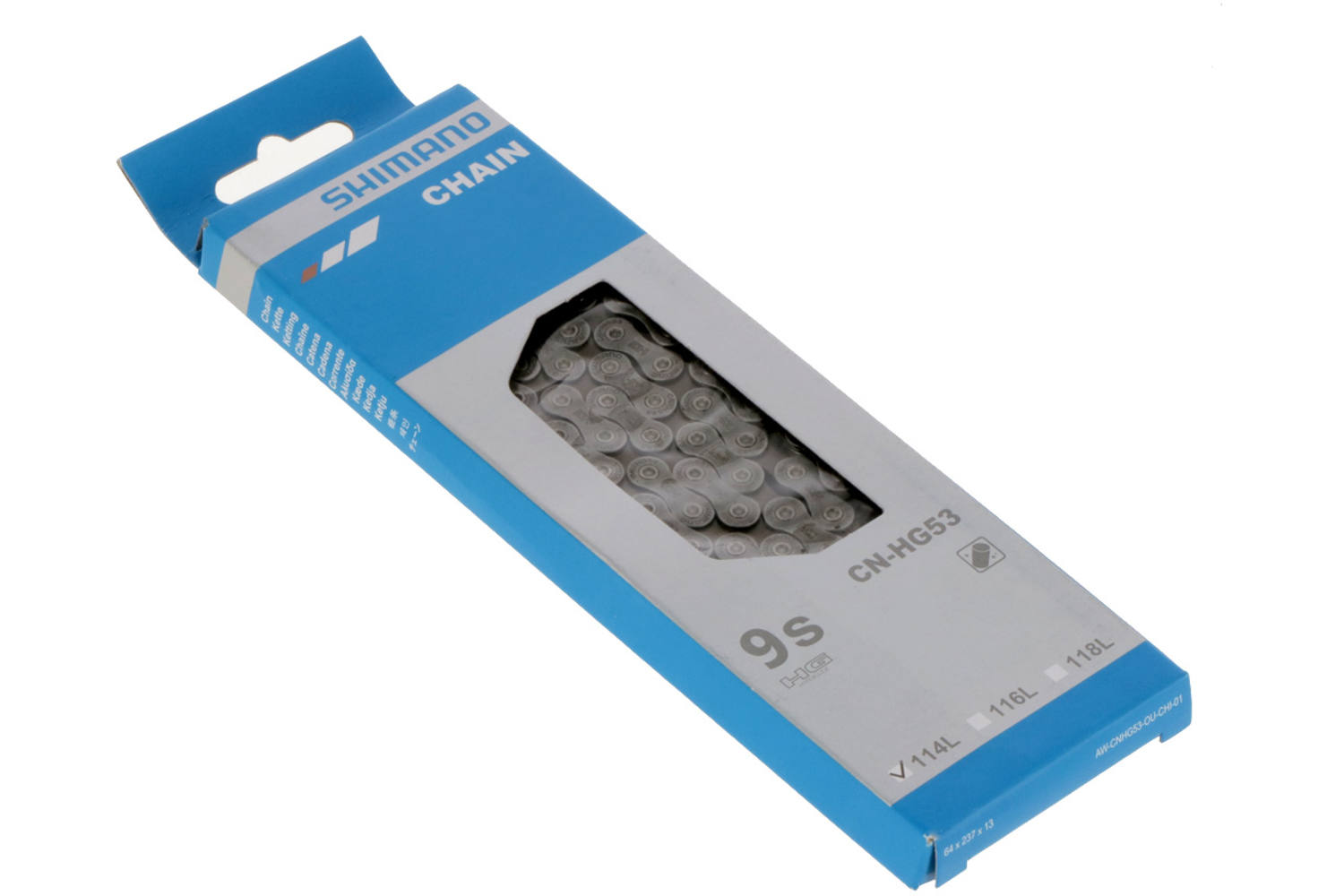 Shimano HG53 fietsketting - 9-versnellingen - 304g - Zilver