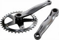 Lasco crankset 44t 1 8 en 3 32 170mm +3mm mat zwart