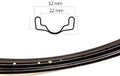 Ryde v38 velg 28 inch etrto 622 staal gat 13 / 36 gaats zwart