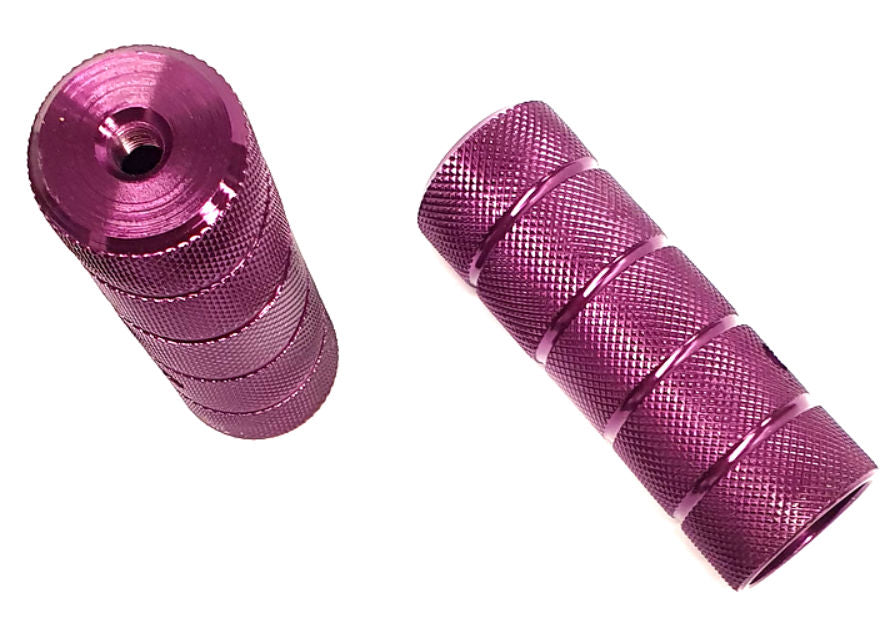 Hzb bmx freestyle asverlengers/pegs 110 mm paars set 2 stuks