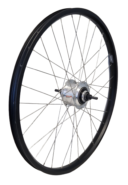 Kgs achterwiel 26 inch 559 zilver/zwart nexus 7 disk centerlock
