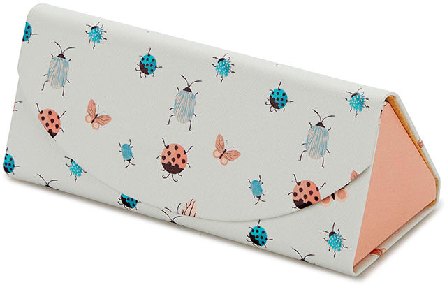brillenkoker Bugs opvouwbaar 16 cm wit