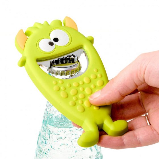 flesopener monster 12,5 cm PVC groen