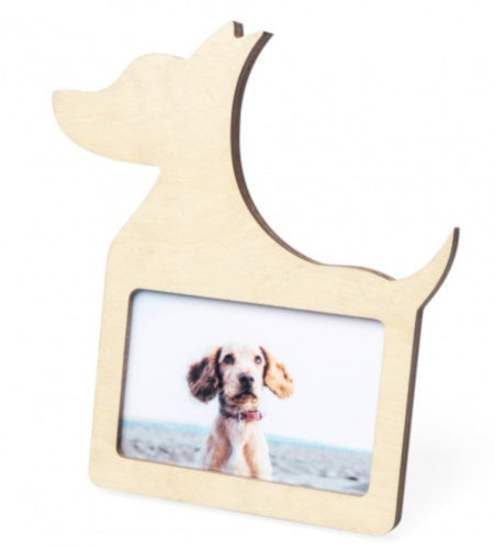 fotolijst hond 10 x 15 cm hout naturel