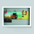 fotolijst met touw 26 x 38 cm wit