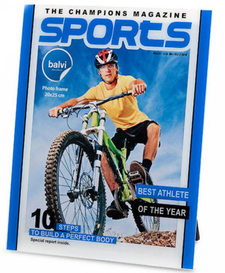 fotolijst Sport Krant 27,7 x 22,1 cm acryl blauw