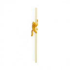 herbruikbaar rietje Climber Cat 21 x 2,9 cm siliconen geel