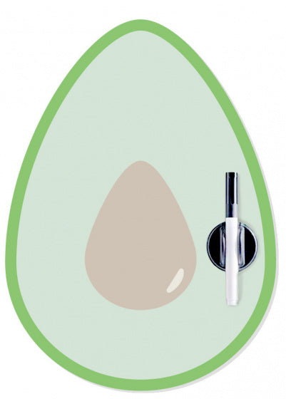 memobord Avocado 30 x 22 cm polypropyleen groen 2-delig