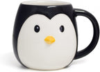 mok Pinguïn 400 ml 10,3 x 14 cm keramiek wit/zwart