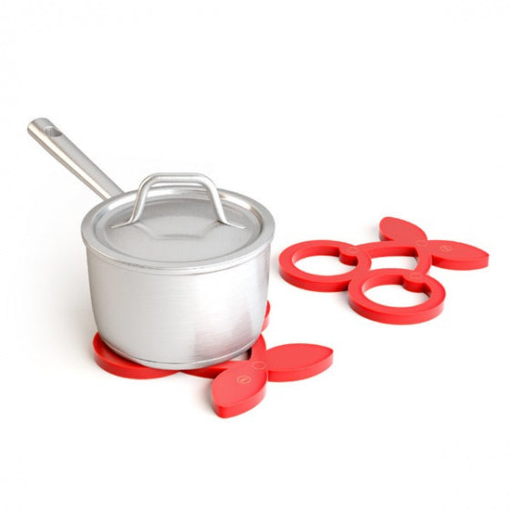 onderzetter Fresh Fruit Cherry magnetisch 16 cm rood