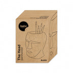 pennenbakje The Head 12 x 11,5 cm cement zwart