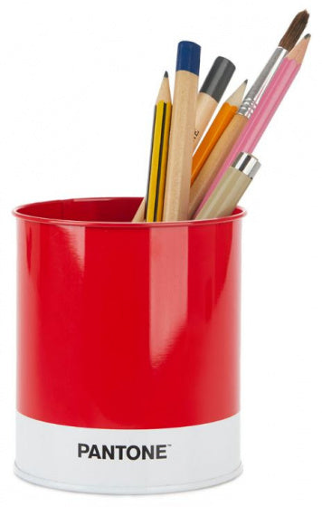 pennenhouder Pantone 8,6 x 10 cm tin rood/wit