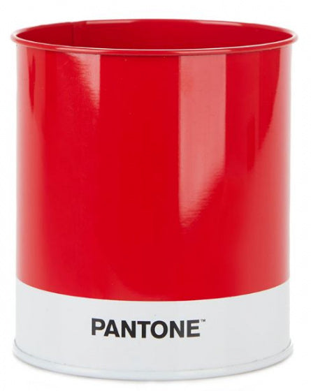 pennenhouder Pantone 8,6 x 10 cm tin rood/wit