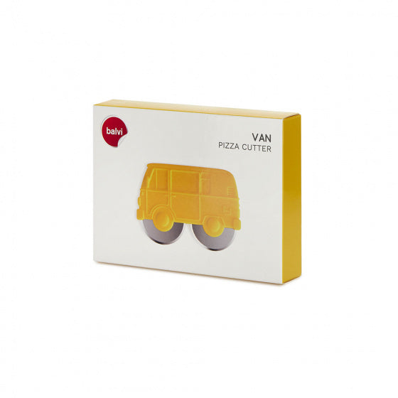 pizzasnijder Van 12,2 x 8,5 cm ABS/RVS geel