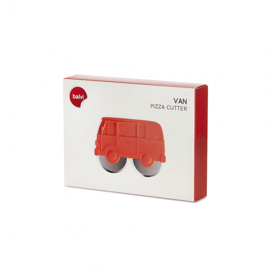 pizzasnijder Van 12,2 x 8,5 cm ABS/RVS rood