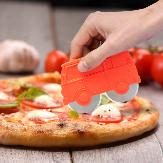 pizzasnijder Van 12,2 x 8,5 cm ABS/RVS rood