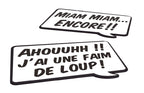 placemats Speak Up! FR 40 x 29 cm PP zwart/wit 2 stuks