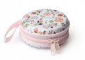portemonnee Bloom dames 7 x 3 cm metaal roze/wit