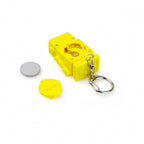sleutelhanger Robot 3,7 cm RVS groen 4-delig