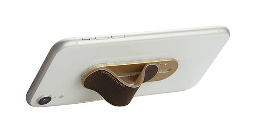 smartphonehouder Momostick 2,5 x 8 cm ABS/PU bruin