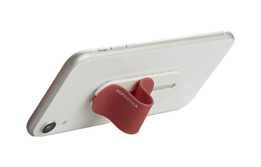 smartphonehouder Momostick 2,5 x 8 cm ABS/PU rood