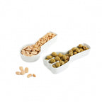 snackschaaltjes Food! keramiek wit 2-delig