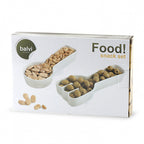 snackschaaltjes Food! keramiek wit 2-delig
