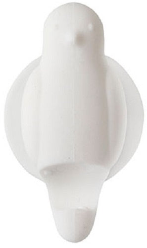 tandenborstelhouder Birdie siliconen 7,4 cm wit