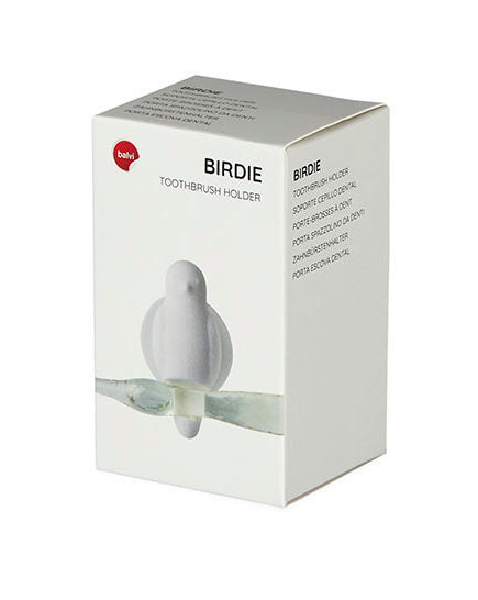 tandenborstelhouder Birdie siliconen 7,4 cm wit