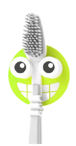 Tandenborstelhouder Emoji 4,7 cm PVC groen