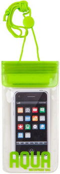 telefoonhoesje waterproof 19 x 10 cm PVC groen/transparant