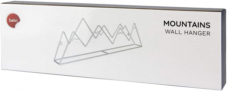 wandhanger Mountain 17 x 55,5 cm staal zilver