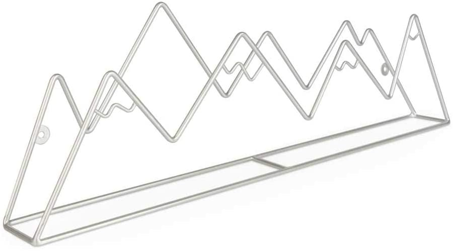 wandhanger Mountain 17 x 55,5 cm staal zilver