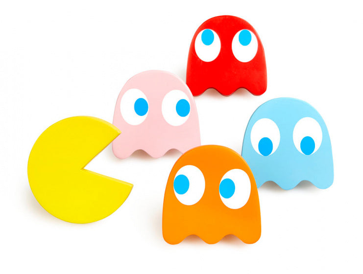 wandhangers Pac-Man 7,5 x 4,5 cm polyresin 5 stuks