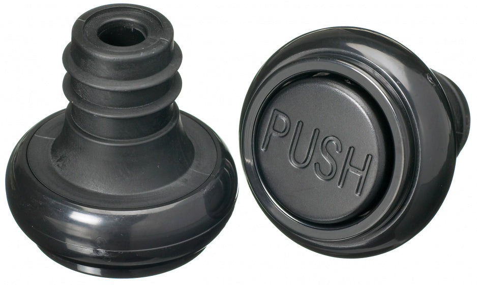 flessenstoppen Deluxe 14 cm zwart 2 stuks