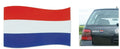 autovlag Magneet 5 x 8 cm staal rood/wit/blauw