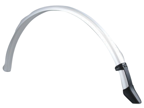 Gazelle achterspatbord hoekig 28 inch wafel zilver