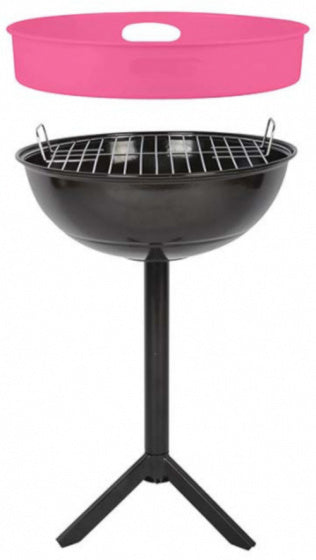 houtskoolbarbecue 46,5 x 63 cm zwart/roze