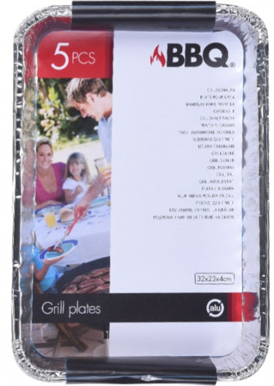 Bbq aluminium grillschalen set 5 stuks